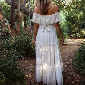 Vintage 1970s Gunne Sax Cream dress